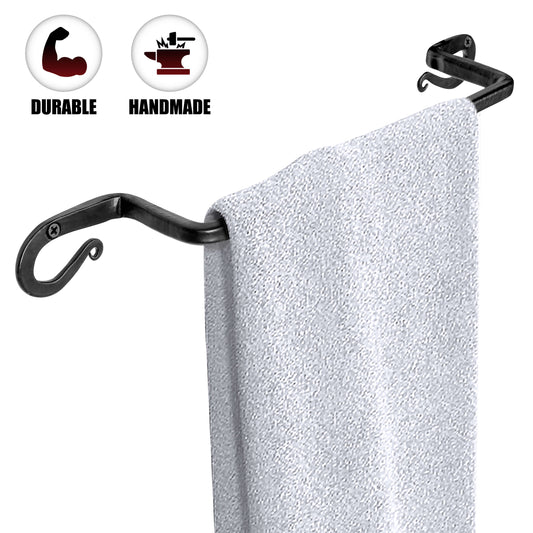 Handmade Wrought Iron Towel Holder by Stur-De - 14 Inch
