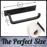 Wall Mounted Iron Toilet Paper Holder by Stur-De - Black