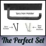 Wall Mounted Iron Toilet Paper Holder by Stur-De - Black