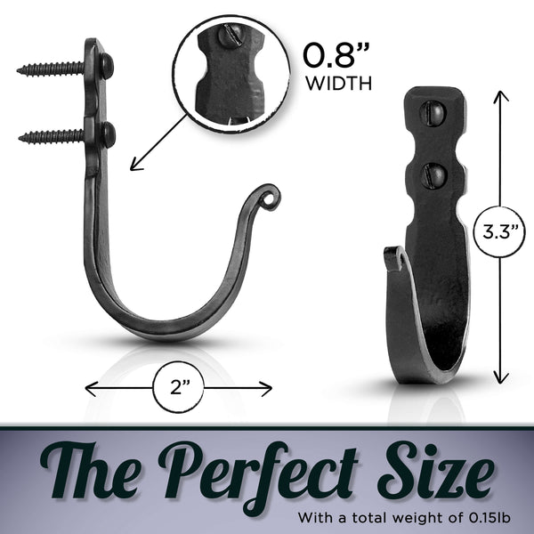 decrative weights hooks Railroad Spike Cast Iron Handmade Blacksmith, Wall Mounted, Farm hats and keys Hooked Weights: Set of 9,