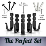 Basic Decorative Wrought Iron Wall Hooks by Stur-De