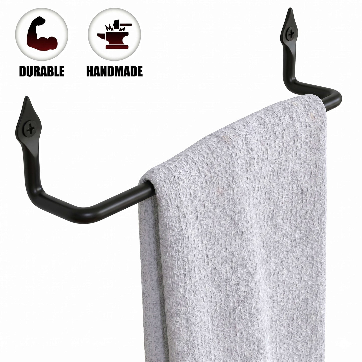 Handmade Wrought Iron Towel Holder MD17003 by Stur-De