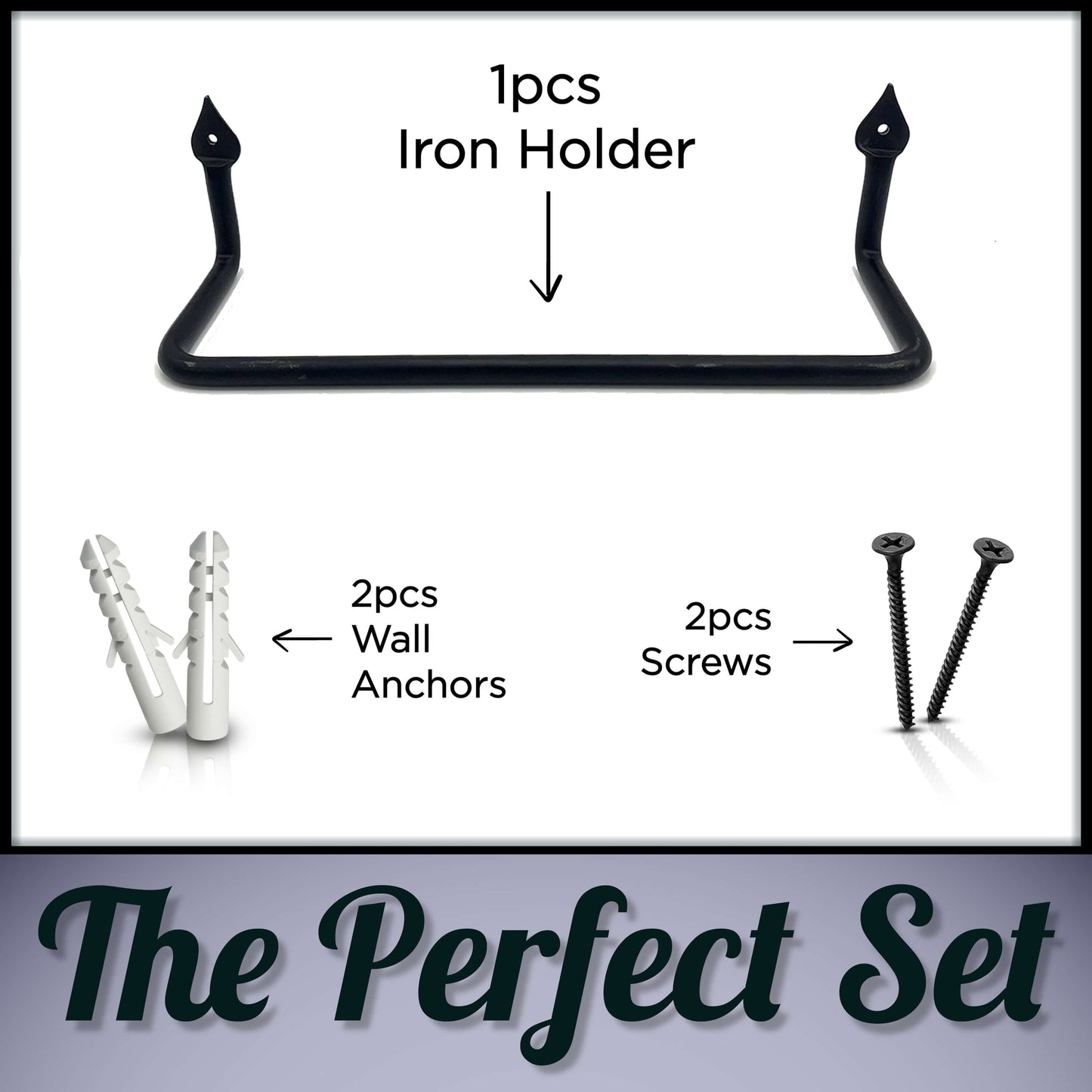 Handmade Wrought Iron Towel Holder MD17003 by Stur-De