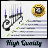 9 Candle Handmade Iron Chanukah Menorah by Stur-De