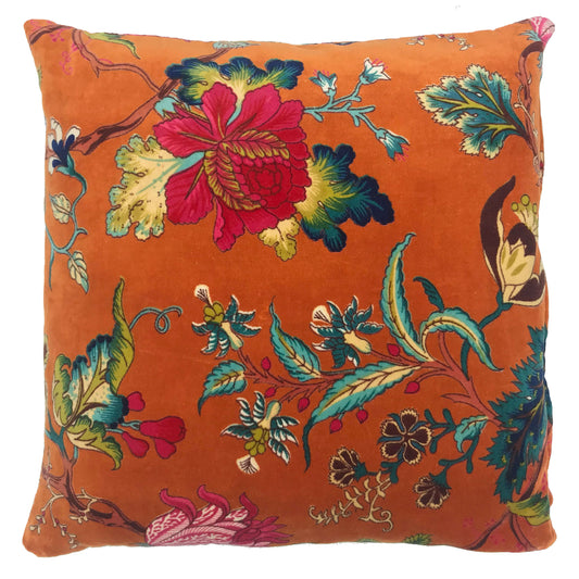 Colorful Soft Cotton Velvet Throw Pillow with Filling - Marie Décor