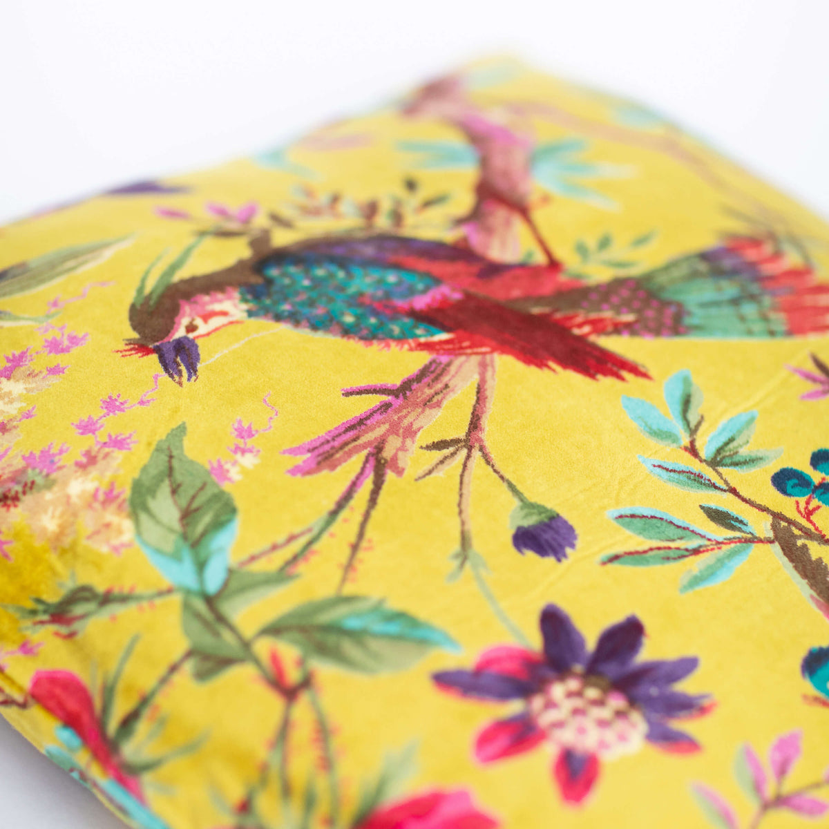 Colorful Soft Cotton Velvet Throw Pillow with Filling - Marie Décor