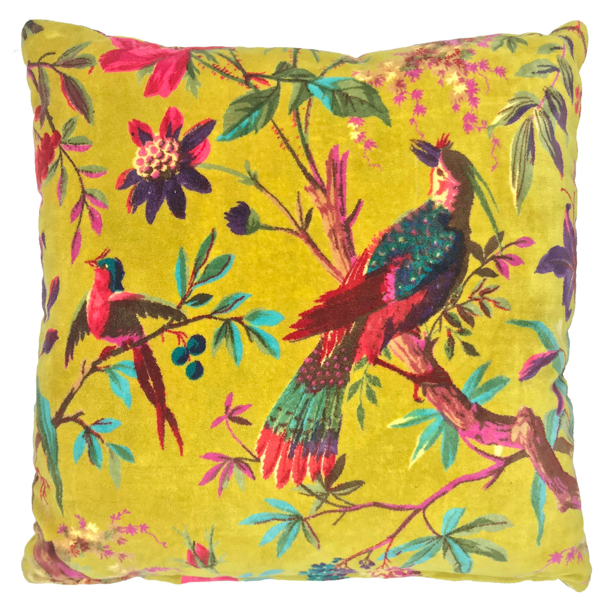 Colorful Soft Cotton Velvet Throw Pillow with Filling - Marie Décor