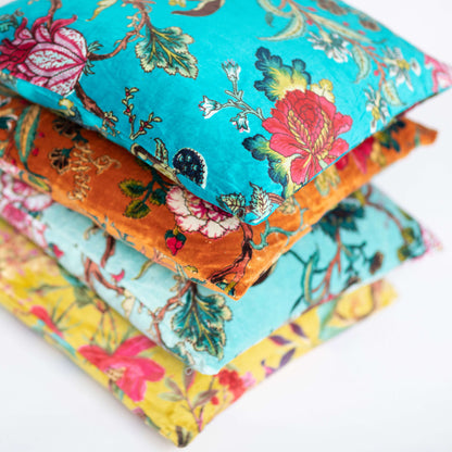 Colorful Soft Cotton Velvet Throw Pillow with Filling - Marie Décor