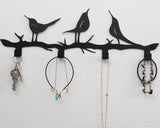 4 Hooks Wall Mounted Holder with Bird Décor - Marie Décor