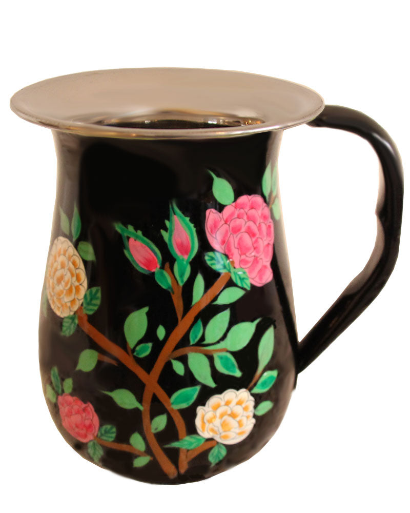 Hand Painted Stainless Steel Cold Drink Pitcher - Marie Décor
