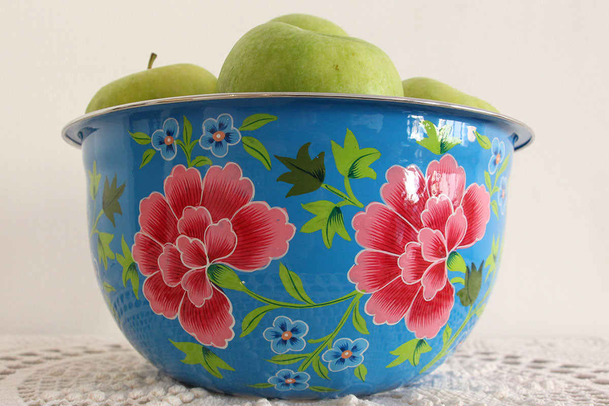 Hand Painted Stainless Steel Decorative Bowl - Marie Décor