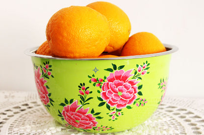 Hand Painted Stainless Steel Decorative Bowl - Marie Décor