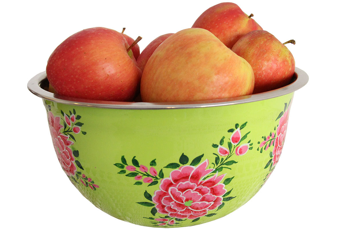 Hand Painted Stainless Steel Decorative Bowl - Marie Décor