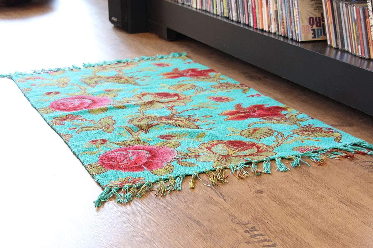 Decorative Colorful Soft Chenille Cotton Rug 24X20 Inch - Marie Décor