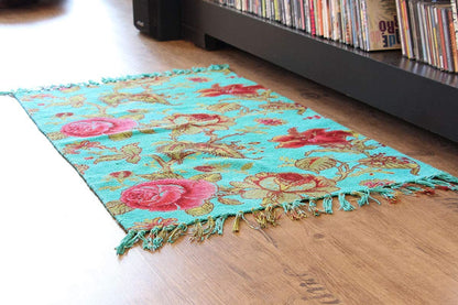 Decorative Colorful Soft Chenille Cotton Rug 24X20 Inch - Marie Décor