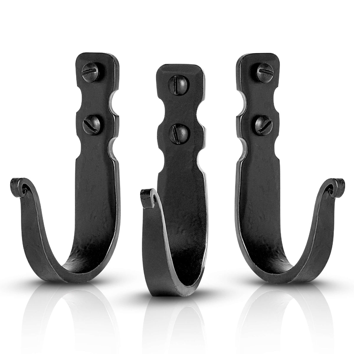 Basic Decorative Wrought Iron Wall Hooks by Stur-De - Set Of 3 - Marie Décor