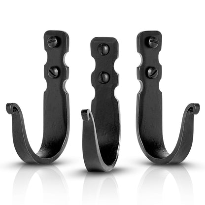 Basic Decorative Wrought Iron Wall Hooks by Stur-De - Set Of 3 - Marie Décor