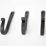 Handcrafted Basic Wrought Iron Wall Hooks - Set Of 3 - Marie Décor