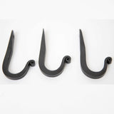 Handcrafted Basic Wrought Iron Wall Hooks - Set Of 3 - Marie Décor