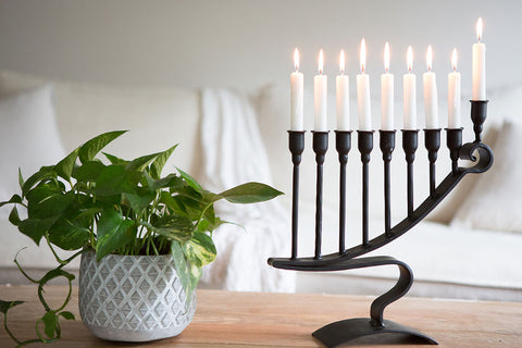 9 Candle Handmade Iron Chanukah Menorah by Stur-De - Marie Décor