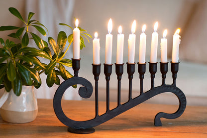 9 Candle Handmade Iron Chanukah Menorah by Stur-De - Marie Décor
