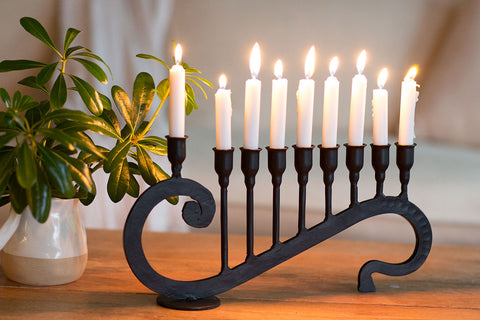 9 Candle Handmade Iron Chanukah Menorah by Stur-De - Marie Décor