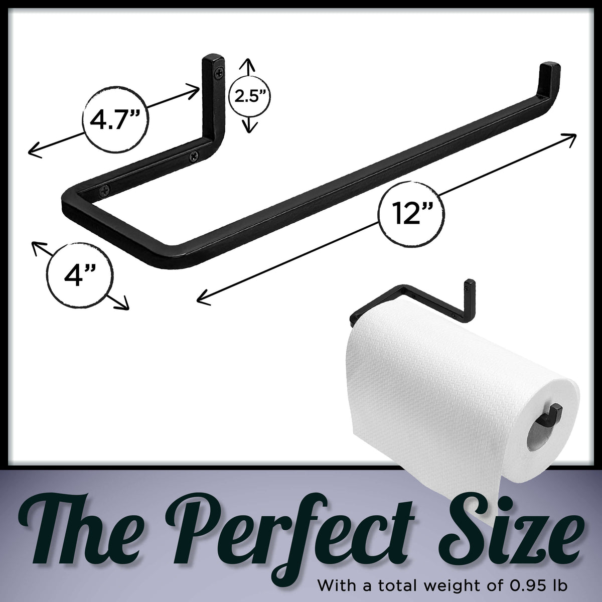 Basice Iron Wall Mount Paper Towel Holder by Stur-De - Marie Décor