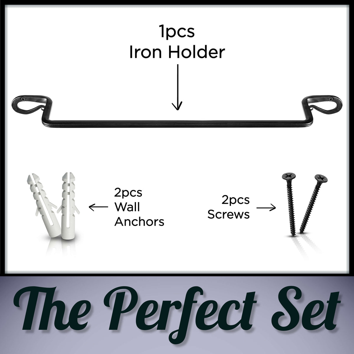Handmade Wrought Iron Towel Holder by Stur-De - Marie Décor