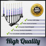 9 Candle Handmade Iron Chanukah Menorah by Stur-De