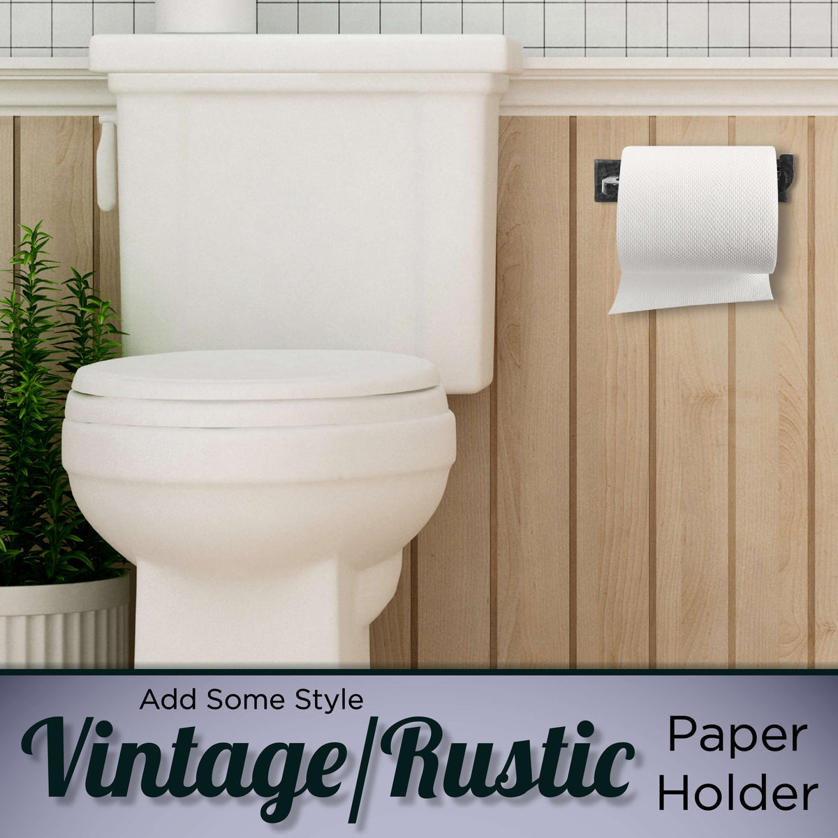 Wall Mounted Iron Toilet Paper Holder by Stur-De - Black