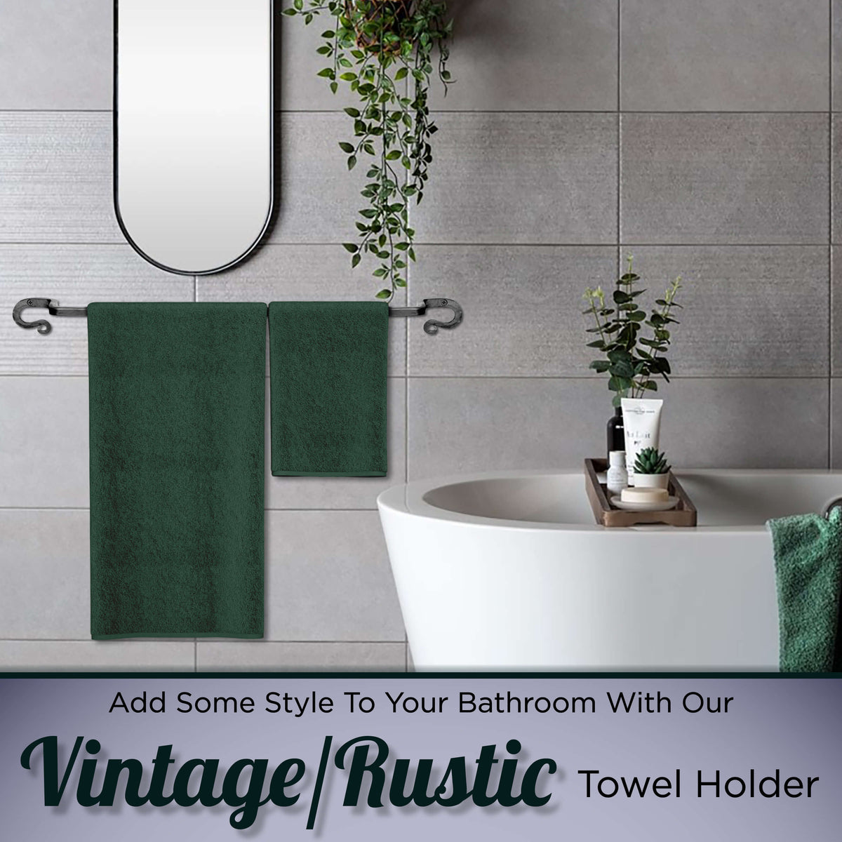 Handmade Wrought Iron Towel Holder by Stur-De - Marie Décor