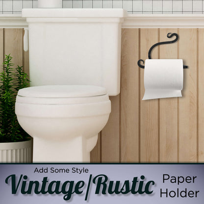 Wrought Iron Wave Design Toilet Paper Holder by Stur-De