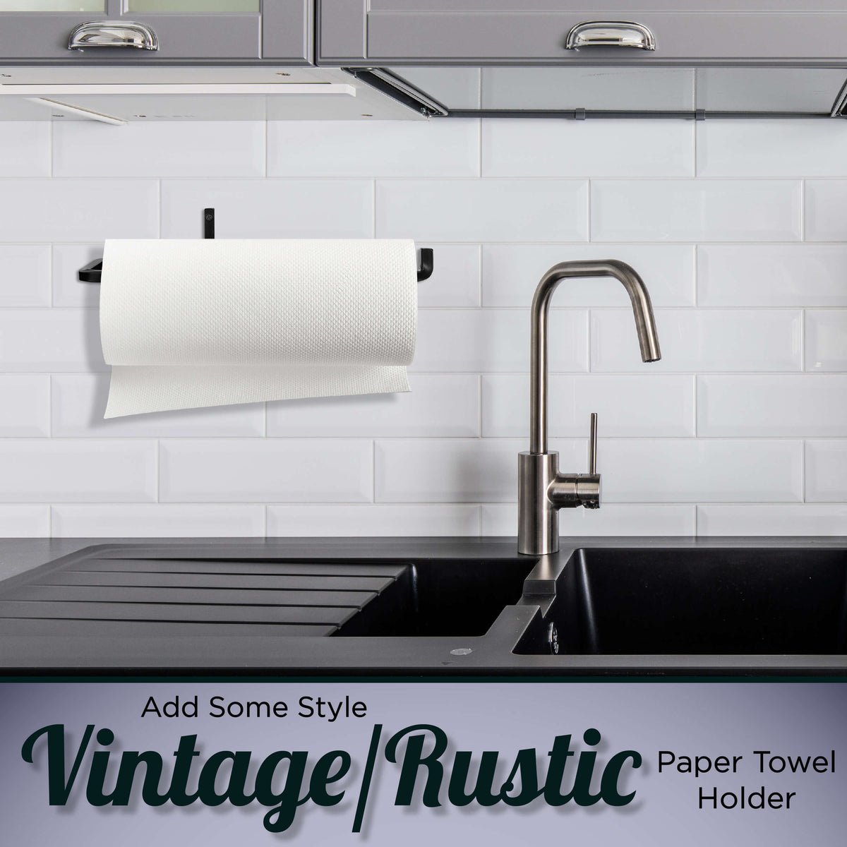 Basice Iron Wall Mount Paper Towel Holder by Stur-De - Marie Décor