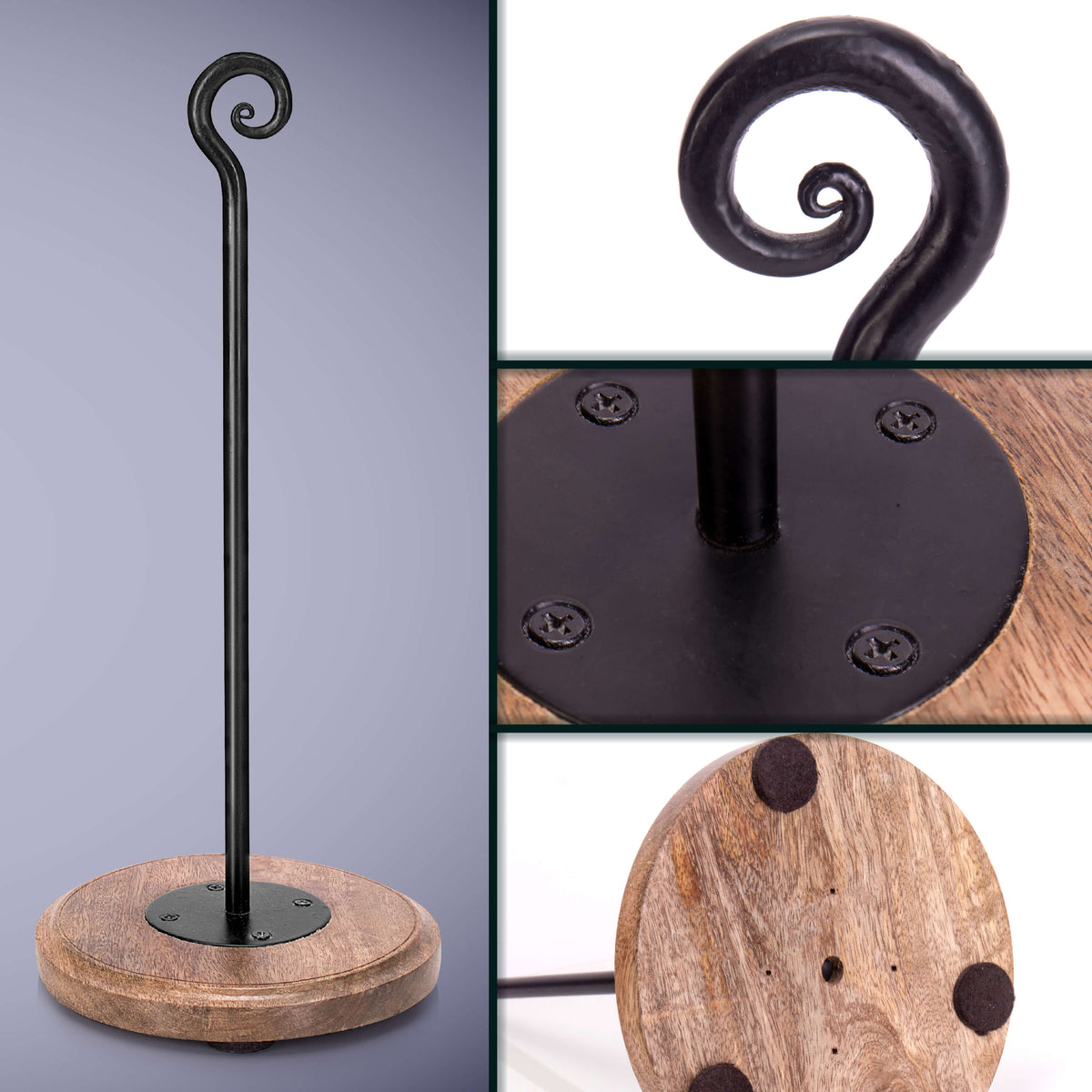 Wood And Iron Countertop Paper Towels Holder by Stur-De - Marie Décor