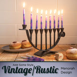 9 Candle Handmade Iron Chanukah Menorah by Stur-De