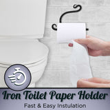 Wrought Iron Wave Design Toilet Paper Holder by Stur-De