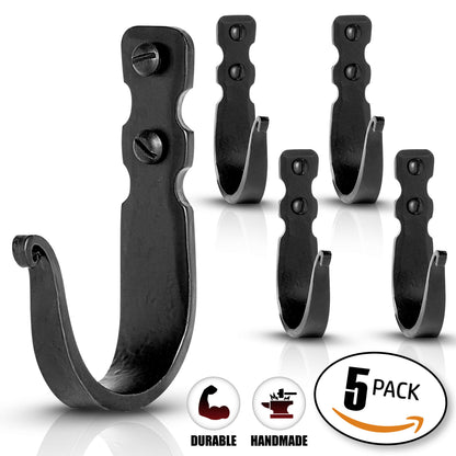 Basic Decorative Wrought Iron Wall Hooks by Stur-De