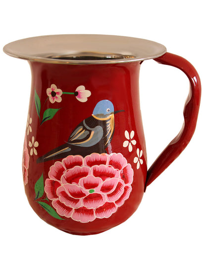 Hand Painted Stainless Steel Cold Drink Pitcher - Marie Décor