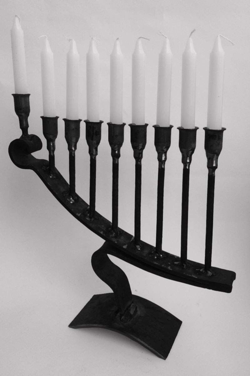 9 Candle Handmade Iron Chanukah Menorah by Stur-De - Marie Décor